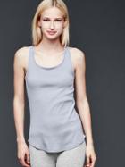 Gap Women Lace Trim Ribbed Tank - Hint Of Lilac