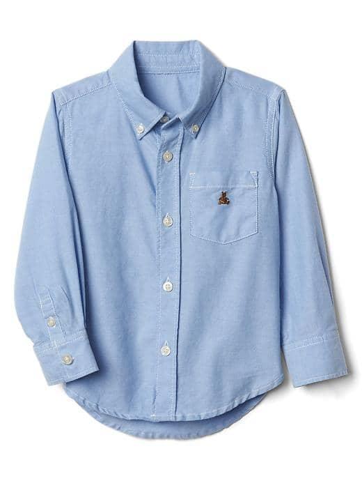 Gap Oxford Button Down Shirt - Blue Opal