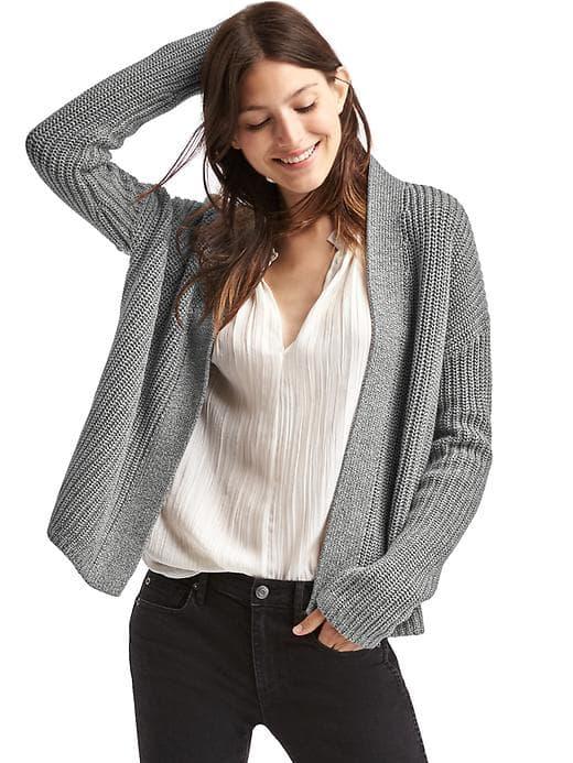 Gap Women Shaker Cardigan - Charcoal