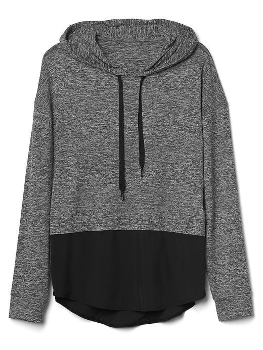 Gap Gapfit Mesh Jersey Hoodie - Medium Grey