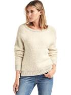 Gap Women Slouchy Boucle Sweater - Cream