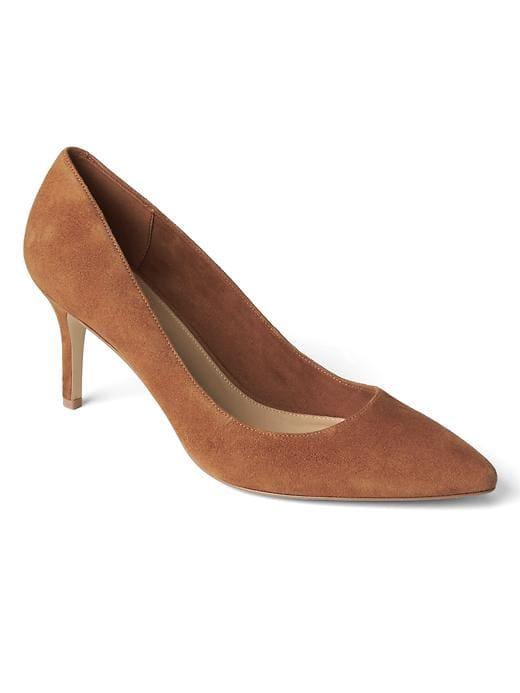 Gap Women Suede Point Toe Pumps - Mocha Brown
