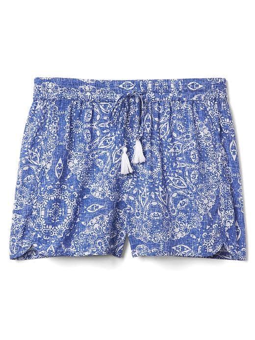 Gap Women Dream Well Dolphin Sleep Shorts - Casitas Tiles Blue