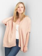 Gap Women Wool Open Front Cardigan - Chalk Pink