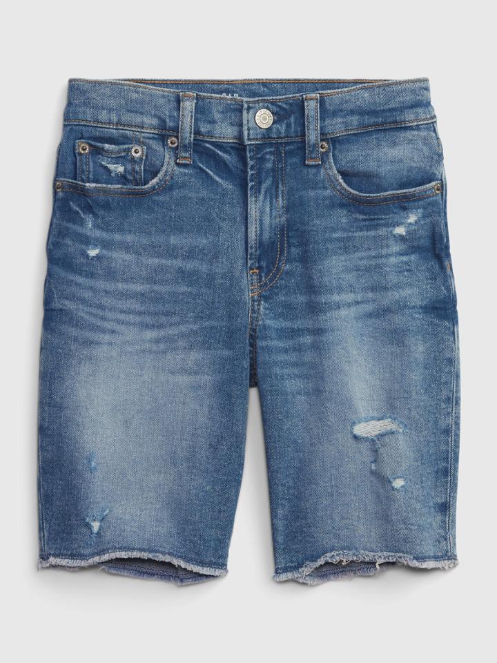 Kids High-rise Bermuda Shorts With Washwell