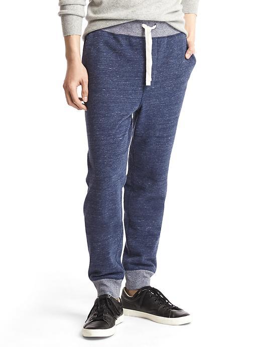 Gap Men Marled Fleece Sweats - Navy Marl