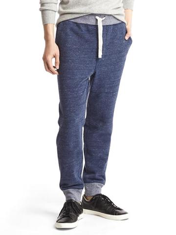 Gap Men Marled Fleece Sweats - Navy Marl