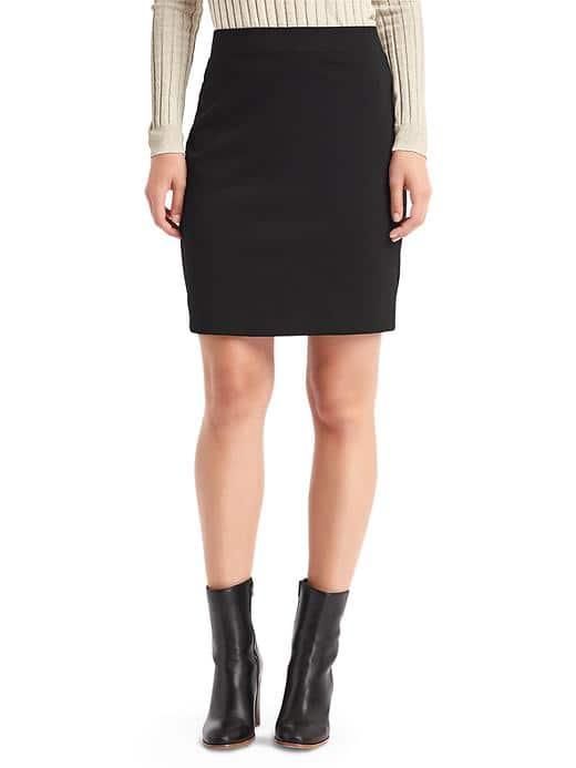 Gap Women Ponte Pencil Skirt - True Black