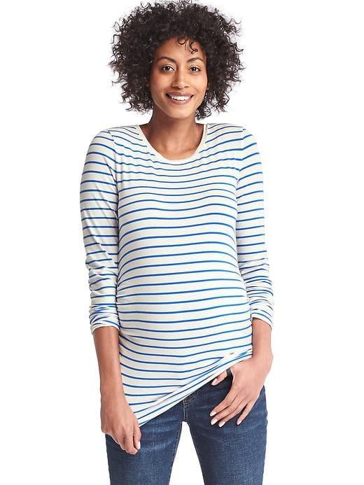 Gap Pure Body Stripe Crew Tee - Blue Stripe