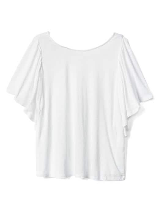 Gap Women Flutter Ruffle Top - White