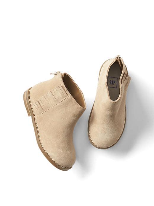 Gap Fringe Trim Booties - New Sand