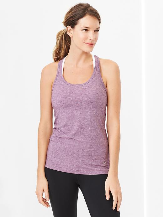Gap Gapfit Breathe Heathered Tank - Beach Plum
