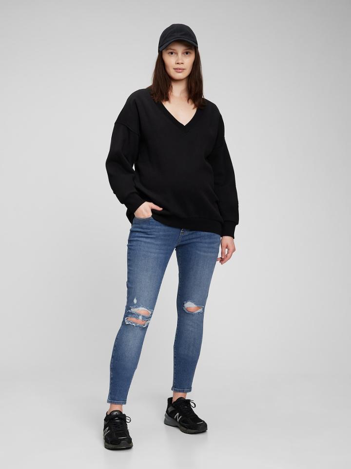Maternity True Waistband Full Panel True Skinny Jeans With Washwell
