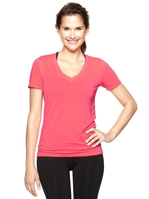 Gap Gapfit Breathe V Neck T - Icy Orange
