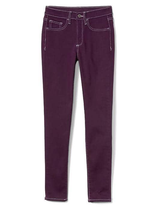 Gap Women High Rise Ankle Jeggings - Rich Wine