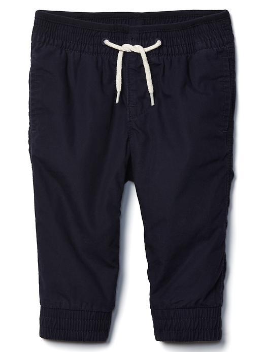 Gap Pull On Poplin Joggers - Dark Night