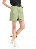 Gap Women The Archive Re Issue Pleated Fit Shorts - Olive