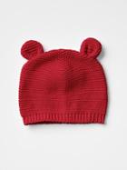 Gap Bear Knit Beanie - Modern Red