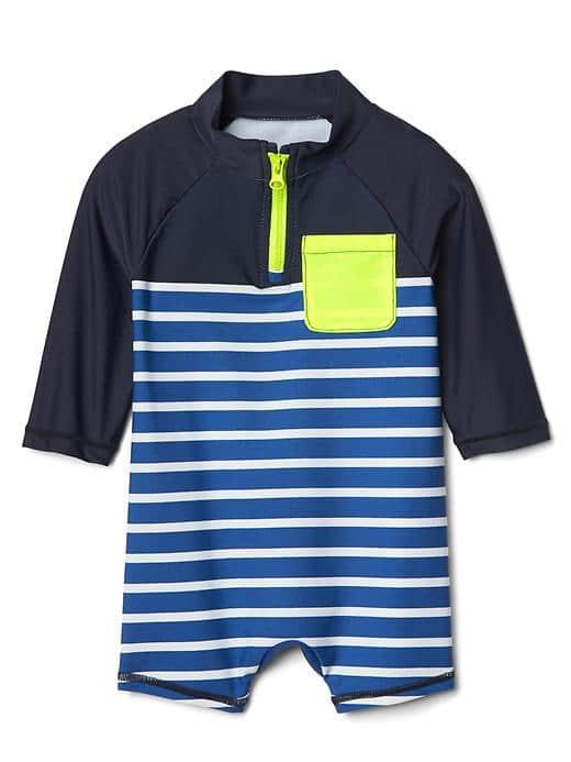 Gap Zip Rashguard One Piece - Dark Night