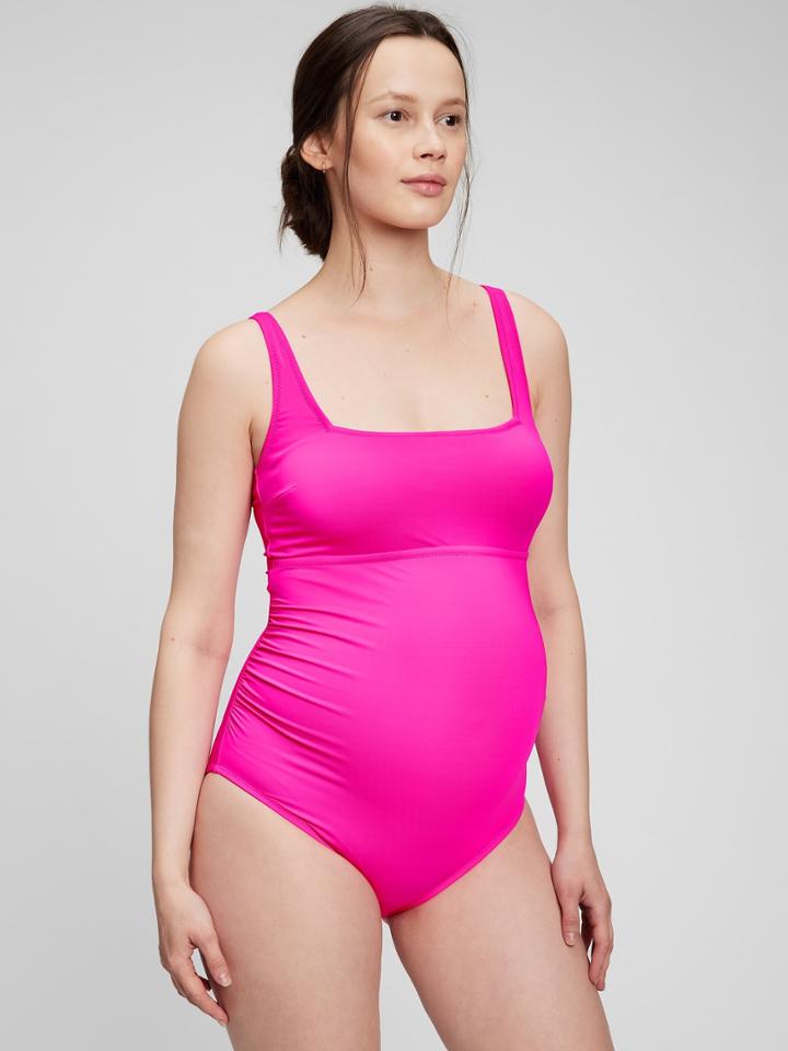 Maternity Recycled Square Neck One-piece Swimsuit