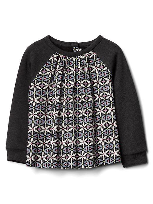 Gap Geo Floral Raglan Top - Geometric