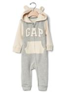 Gap Logo Bear Hoodie One Piece - Gray