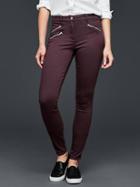 Gap Women Zip Skinny Legging Pants - Birch Beer