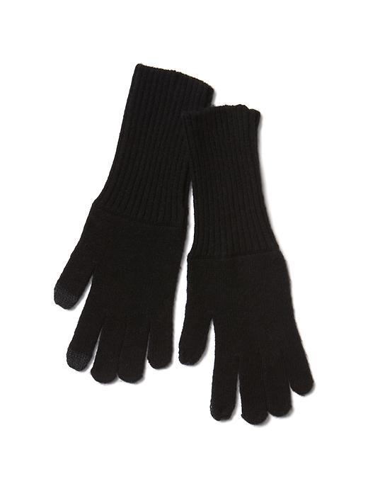 Gap Women Merino Wool Blend Tech Gloves - True Black