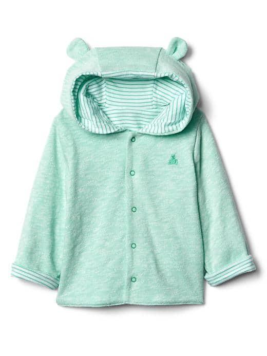 Gap Favorite Reversible Bear Hoodie - Green