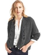 Gap Women Cozy Cable Knit Shrug - Charcoal Heather