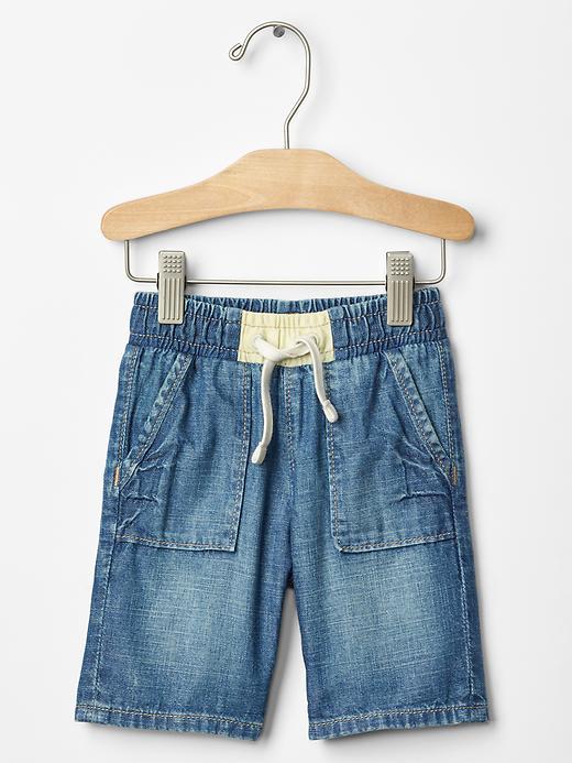 Gap 1969 Pull On Denim Shorts - Medium Denim