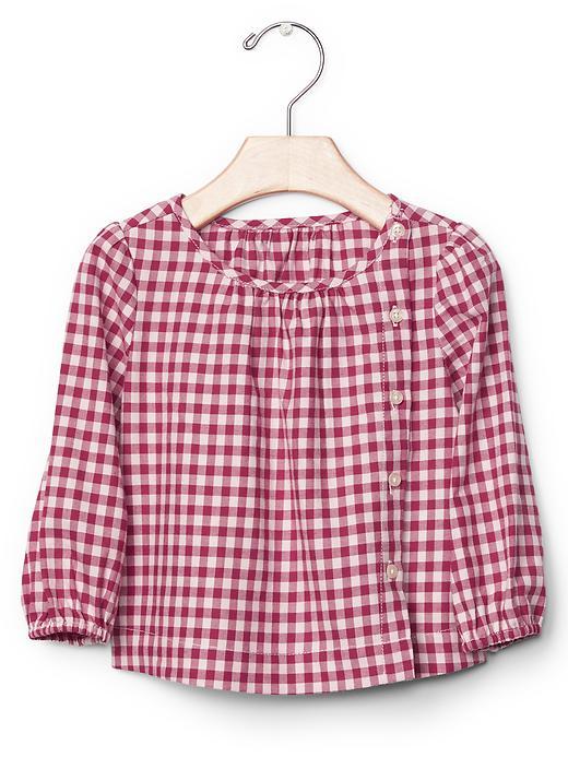 Gap Gingham Button Top - Sweet Cranberry