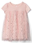 Gap Short Sleeve Tulle Dress - Pink Cameo