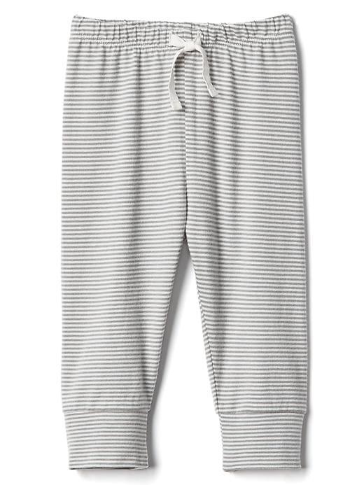 Gap Organic Knit Pants - Gray Stripe