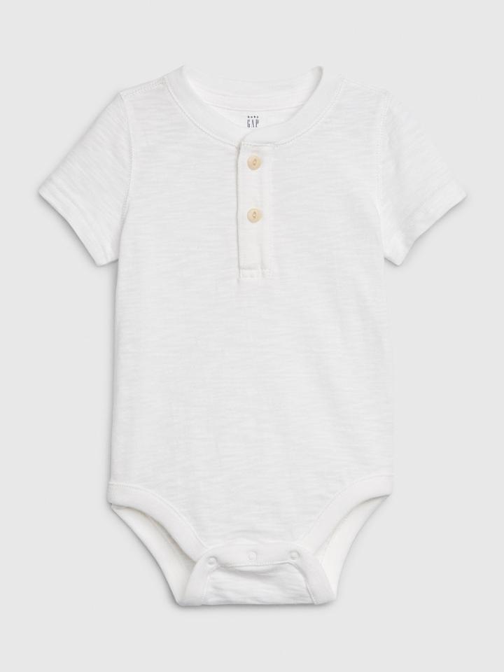 Baby Henley Short Sleeve Bodysuit