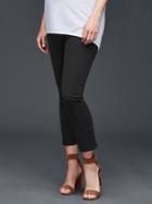 Gap Authentic 1969 Demi Panel Crop Kick Jeans - Solid Black