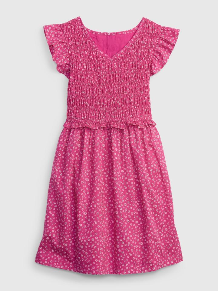 Kids Smocked Floral Dress