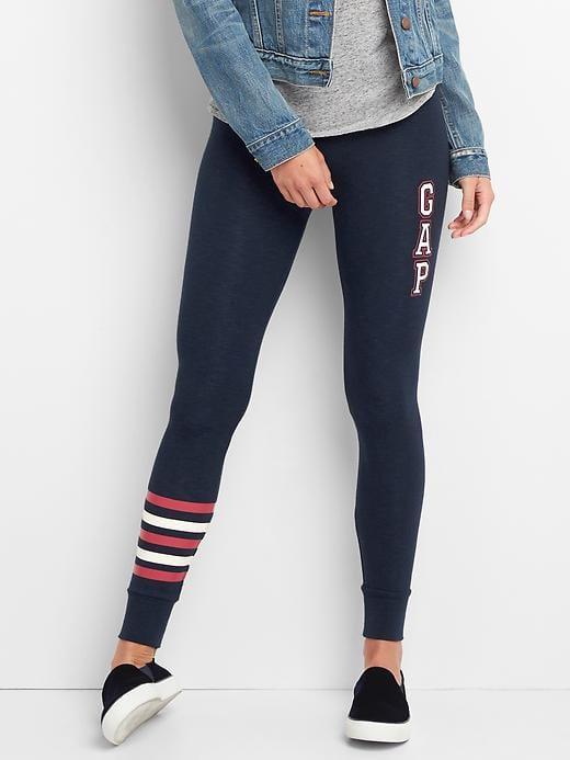 Gap Logo Stripe Terry Leggings - True Indigo