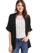 Gap Women Relaxed Half Sleeve Cardigan - True Black