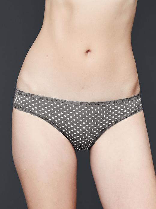 Gap Women Lace Trim Teeny Bikini - Diamnd Sq Shark Fin
