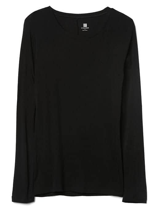 Gap Women Maximum Heat Long Sleeve Crew Tee - True Black