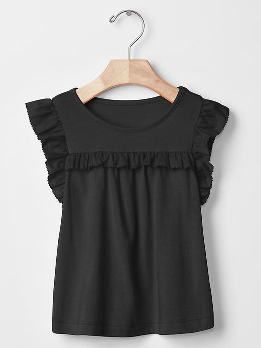 Gap Ruffle Flutter Top - True Black