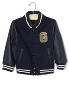 Gap Faux Leather Varsity Jacket - True Indigo