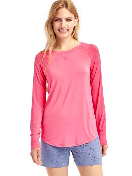 Gap Women Pure Body Long Sleeve Tee - Shocking Pink