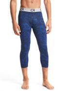 Gap Men Compression Layer Three Quarter Pants - Blue Camo
