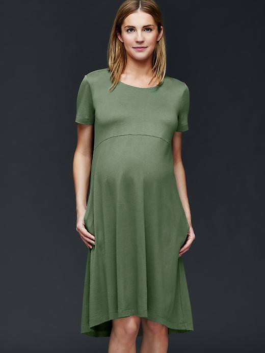 Gap A Line Swing Dress - Cool Olive