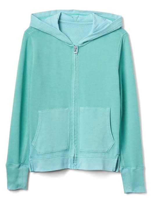 Gap Women Essential Zip Hoodie - Frostbitten Blue