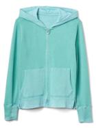 Gap Women Essential Zip Hoodie - Frostbitten Blue