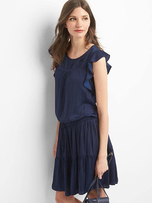 Gap Pintuck Tier Dress - Dark Night
