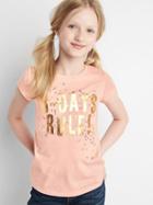 Gap Foil Graphic Short Sleeve Tee - Satiny Pink